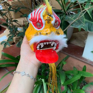 Đầu lân mini trang trí mâm cỗ trung thu nhiều màu