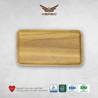 Khay đựng đồ hình chữ nhật Vibasic làm từ gỗ tràm, đa dạng kích thước, thích hợp decor trang trí tại nhà, quán cafe-nhà hàng