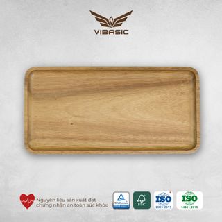 Khay đựng đồ hình chữ nhật Vibasic làm từ gỗ tràm, đa dạng kích thước, thích hợp decor trang trí tại nhà, quán cafe-nhà hàng