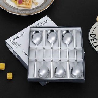 SET 6 MUỖNG INOX NOVA CAO CẤP FULL BOX
