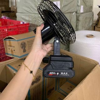Quạt Tích Điện Lithium Đế Pin Mikita, Quạt Để Bàn Đế Pin Tiện Dụng