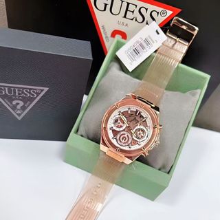 ĐỒNG HỒ NỮ CAO CẤP GUET DÂY CAO SU NIỀNG NHỰA TRONG SUỐT