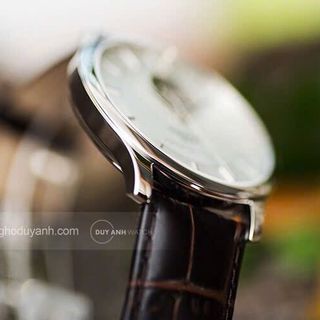 ĐỒNG HỒ NAM CƠ THỤY SĨ TIXOT DÂY DA KÍNH SAPHIRE LỘ MÁY MẶT TRẮNG VIỀN BẠC