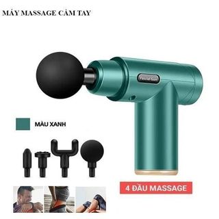 Súng massage 4 đầu Nút bấm Lõi NHỰA (Có LOGO) Fascial Gun OSK 802