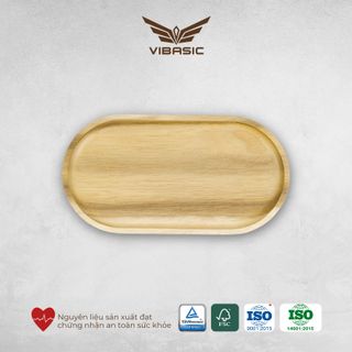 Khay đựng đồ hình oval Vibasic làm từ gỗ tràm, đa dạng kích thước, thích hợp decor trang trí tại nhà, quán cafe-nhà hàng