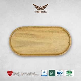 Khay đựng đồ hình oval Vibasic làm từ gỗ tràm, đa dạng kích thước, thích hợp decor trang trí tại nhà, quán cafe-nhà hàng