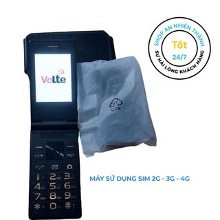 Điện thoại nắp gập màu đen FasHioru 4G dành cho người già học sinh - sinh viên