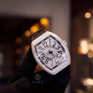 ĐỒNG HỒ NAM SIÊU CẤP CƠ PRANCK MULER ĐEN FULL HỘT XOÀN