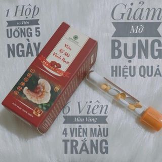 Viên xổ mỡ vành ruột nấm Linh Chi đỏ