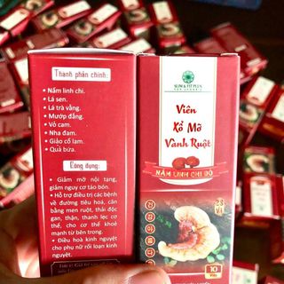 Viên xổ mỡ vành ruột nấm Linh Chi đỏ