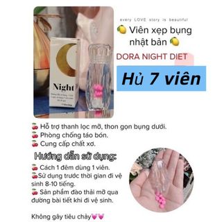 Viên xổ mỡ xẹp bụng Nhật Bản hủ 7 viên dùng ban đêm