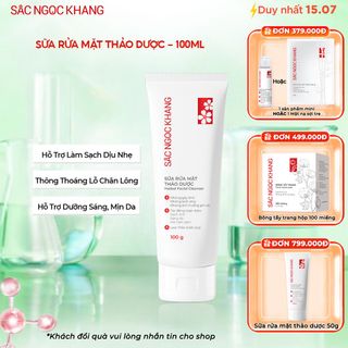 Sữa Rửa Mặt Thảo Dược Sắc Ngọc Khang [Tuýp 100g]