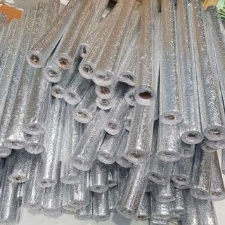 Giấy dán bếp tráng nhôm chống thấm, giấy bạc dán bếp cách nhiệt, miếng decal dán tường nhà bếp chống thấm bền đẹp - HL027