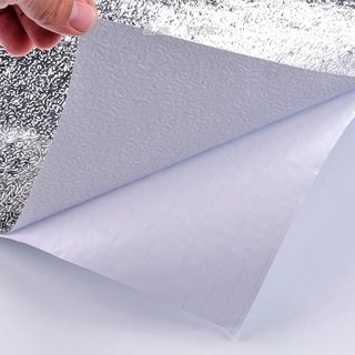 Giấy dán bếp tráng nhôm chống thấm, giấy bạc dán bếp cách nhiệt, miếng decal dán tường nhà bếp chống thấm bền đẹp - HL027