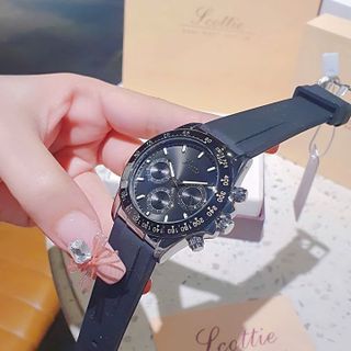 ĐỒNG HỒ NAM CHÍNH HÃNG SCOTTIE DÂY CAO SU CHONOGRAP FULLBOX