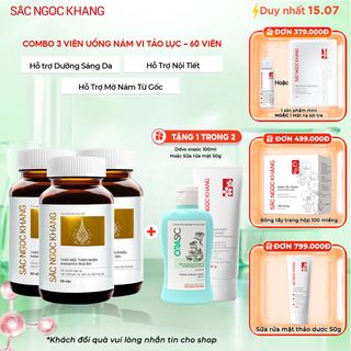 COMBO 03 Viên Uống Sắc Ngọc Khang Vi Tảo Lục [60 (Liệu trình 1 tháng)