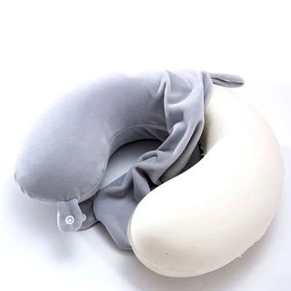Gối ngủ chữ U, gối đỡ cổ cao su chữ U chống đau mỏi vai gáy dùng cho văn phòng du lịch mềm mại