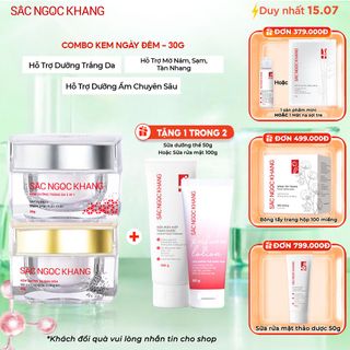 COMBO Kem Dưỡng Trắng Da - Mờ Nám Sạm Ngày & Đêm [Hộp 30g]