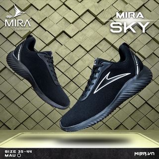 Giày đi bộ MIRA SKY 4. Thiết kế ôm chân. Bề mặt thoáng khí. Logo ép cắt độc đáo. Đế Falcon siêu nhẹ