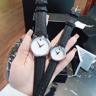 SALE BỎ MẪU ĐỒNG HỒ NAM NỮ TRUNG CẤP MÔDAĐÔ DÂY DA ĐEN