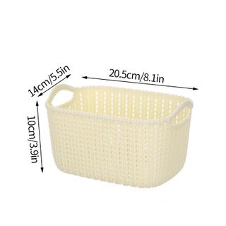 Giỏ Đựng Đồ Nhựa Giả Mây 21x13x10cm