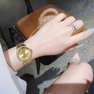 ĐỒNG HỒ NỮ THỜI TRANG RÔLET MẶT TRÒN VIỀN ĐÁ NEW