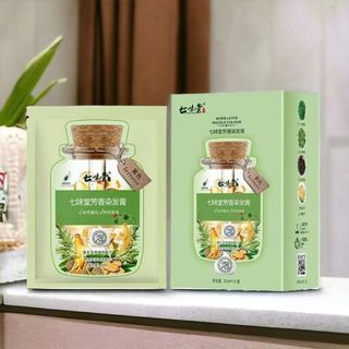 Dầu gội nhuộm màu tóc phủ bạc Thảo Dược Qiweitang -(30ml x 10 gói)