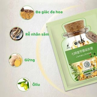 Dầu gội nhuộm màu tóc phủ bạc Thảo Dược Qiweitang -(30ml x 10 gói)