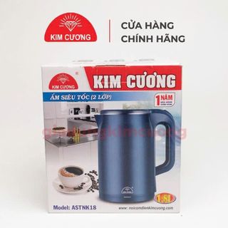 ẤM SIÊU TỐC 2 LỚP 1,8L KIM CƯƠNG CHÍNH HÃNG