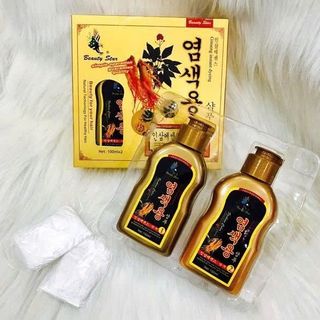 DẦU GỘI ĐEN TÓC NHÂN SÂM HÀN QUỐC ( 1 Hộp x 2 Chai )