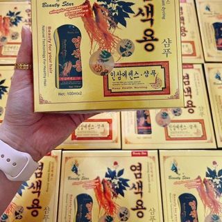 DẦU GỘI ĐEN TÓC NHÂN SÂM HÀN QUỐC ( 1 Hộp x 2 Chai )