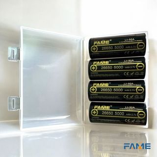 Pin sạc 26650 FAME 3.7-4.2V 5000mAh, Pin mới, cell pin 26650 dung lượng cao cho sạc dự phòng, đèn pin siêu sáng...