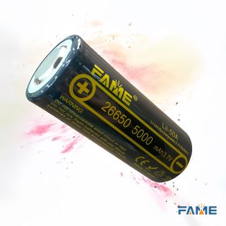 Pin sạc 26650 FAME 3.7-4.2V 5000mAh, Pin mới, cell pin 26650 dung lượng cao cho sạc dự phòng, đèn pin siêu sáng...