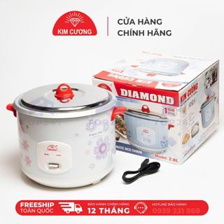 NỒI CƠM ĐIỆN 2,8L KIM CƯƠNG NẮP RỜI