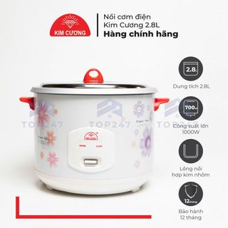 NỒI CƠM ĐIỆN 2,8L KIM CƯƠNG NẮP RỜI