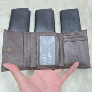 Ví 3 gấp trơn giá 7x
