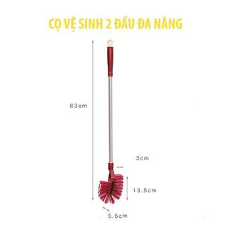 DỤNG CỤ VỆ SINH TOILET 2 ĐẦU INOX
