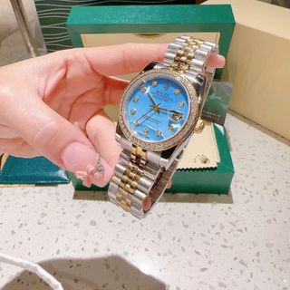 ĐỒNG HỒ CAO CẤP RÔLET DÂY THÉP MẶT MÀU VIỀN HỘT FREESTYLE 36MM