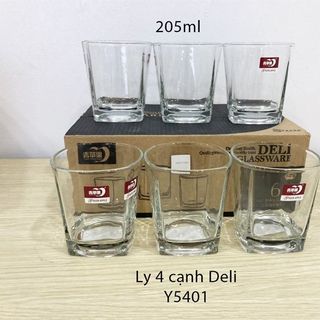 BỘ 6 LY THỦY TINH DELI 205ML Y5401