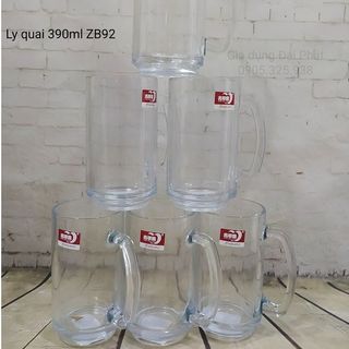 BỘ 6 LY THỦY TINH UỐNG BIA DELI CÓ QUAI ZB92