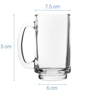 BỘ 6 LY THỦY TINH UỐNG BIA DELI CÓ QUAI ZB92