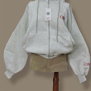 Áo khoác hoodie zip nỉ bông dây kéo form Boxy Thêu Logo ON Unisex Nam Nữ Bo chun , mũ rộng 2 lớp