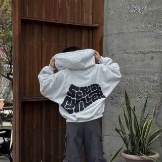 Áo Khoác Hoodie Zip In Nổi Chữ NEKK Cao Cấp Form Boxy Tay Phồng Chất Nỉ Bông Dày Dặn