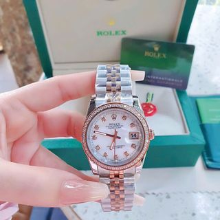 ĐỒNG HỒ CAO CẤP RÔLET DÂY THÉP MẶT MÀU VIỀN HỘT FREESTYLE 36MM