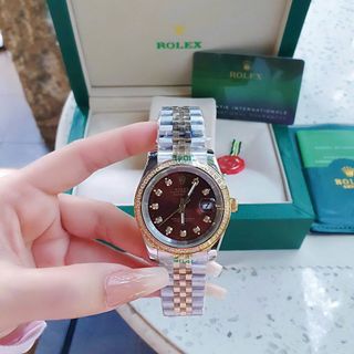ĐỒNG HỒ CAO CẤP RÔLET DÂY THÉP MẶT MÀU VIỀN HỘT FREESTYLE 36MM