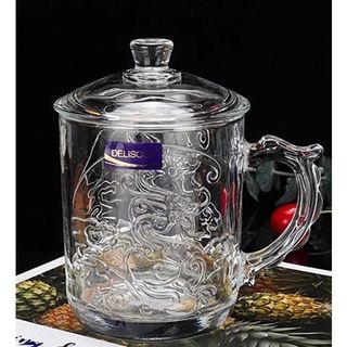 LY THỦY TINH HÌNH RỒNG CÓ NẮP DELI DSZ002A