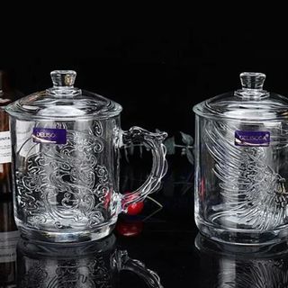 LY THỦY TINH HÌNH RỒNG CÓ NẮP DELI DSZ002A