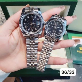ĐỒNG HỒ NAM NỮ CAO CẤP RÔLET MẶT KÍNH SAPHIRE NIỀNG KHÍA