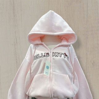 Áo khoác nữ Hellokity mũ trùm đầu rất bự