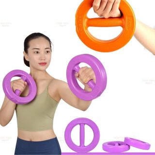 Bộ Tạ Nhựa Tập Tay Nhẫn Đôi 1KG - 5KG, Tạ Hình Vòng Tròn Tập Gym Nam Nữ Thể Dục Thể Thao Tại Nhà